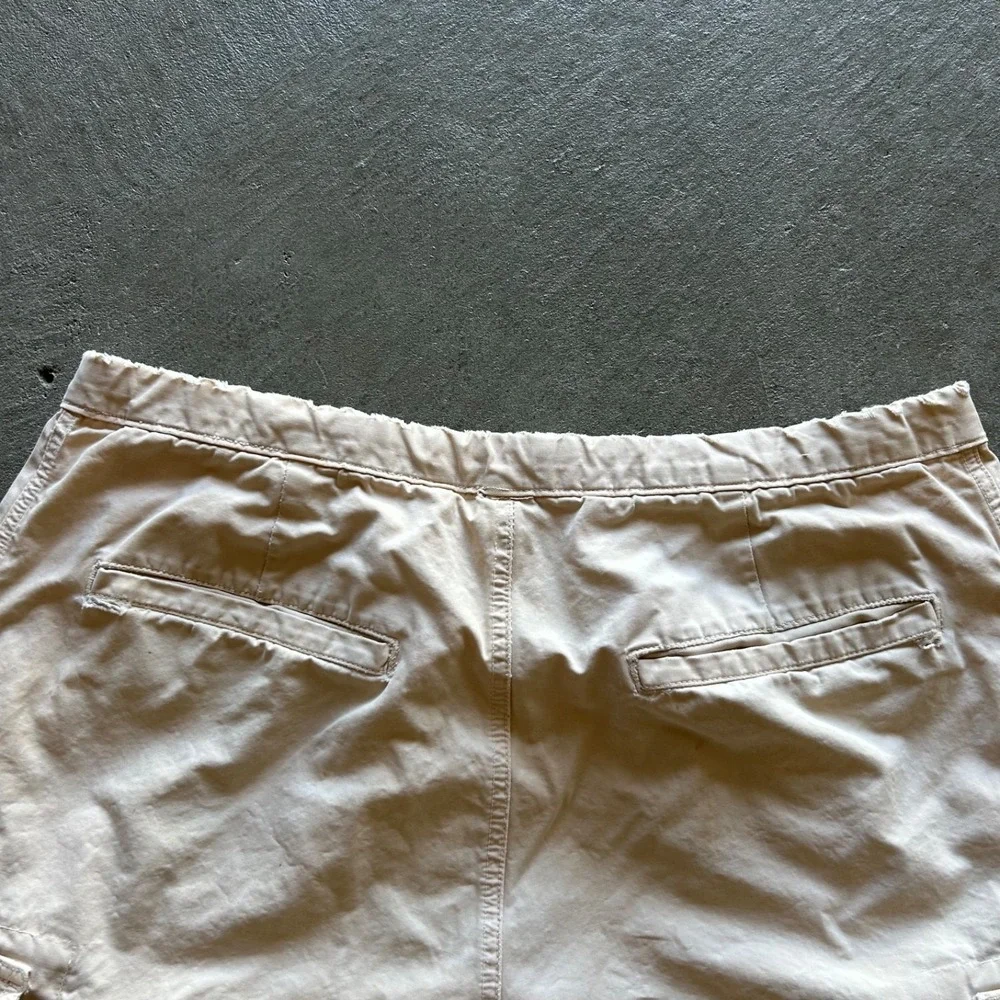 Vintage Abercrombie & Fitch Cargo Shorts Mens Medium Tan Drawstring Y2K Utility